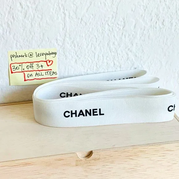 CHANEL | Accessories | 25 Off 4 Chanel Logo Ribbon Black  display picture 3
